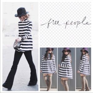 Free People Mod About It Striped Mock Neck Tunic